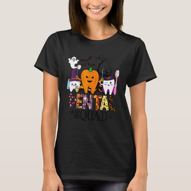 Camiseta Trick Or Teeth Denstist Hallo Disfraz De Equipo De (Anverso)