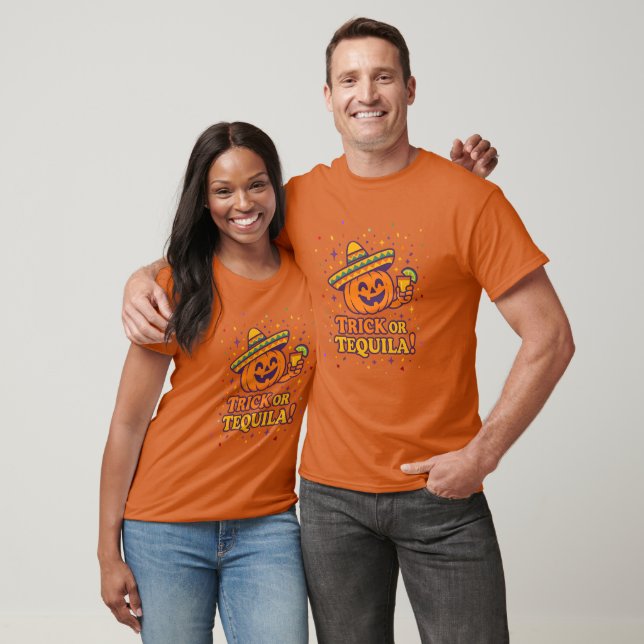 Camiseta Trick or Tequila – divertida fiesta de calabaza de (Unisexo)