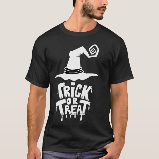 Camiseta Trick or trea for Halloween witches and zombies (Anverso)