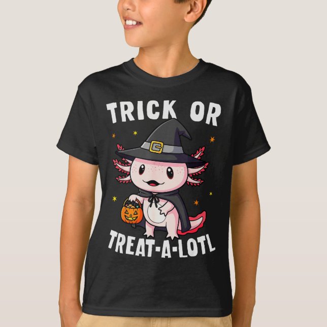 Camiseta Trick Or Treat A Lotl Axolotl Halloween Costume Wi (Anverso)