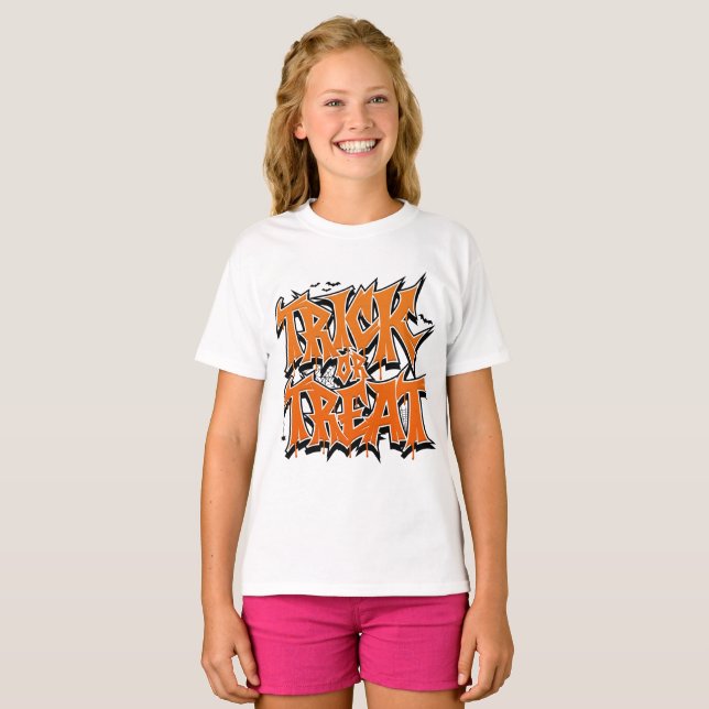 Camiseta Trick Or Treat Graffiti (Anverso completo)