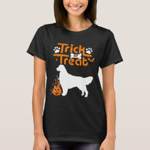 Camiseta Trick Or Treat Perro Retriever Dorado Halloween