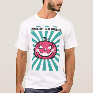 Camiseta Trick or Treat Retro Pop Art Screaming Pumpkin