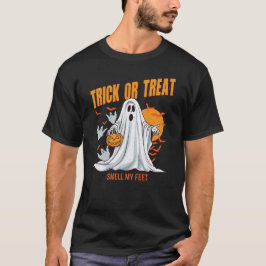 Camiseta Trick or Treat Smell My Feet Ghost Halloween