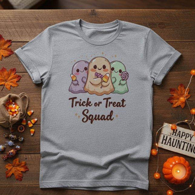 Camiseta Trick or Treat Squad – Cute Kawaii Ghost Halloween (Subido por el creador)