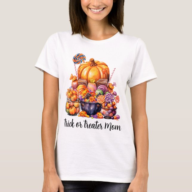 Camiseta Trick or Treater Mom (Anverso)