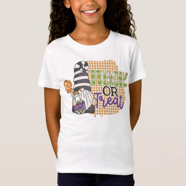 Camiseta Trick or Treth Halloween Gnome (Anverso)
