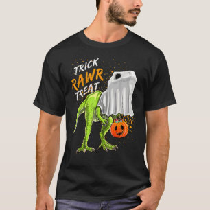Camiseta Trick Rawr Rex Dinosaur Halloween Dino Ghos