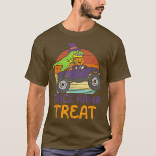 Camiseta Trick Rawr Treat Dinosaur Monster Truck Halloween 