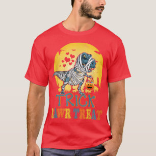 Camiseta Trick Rawr Treat Dinosaur Tre Halloween Spooky Kid