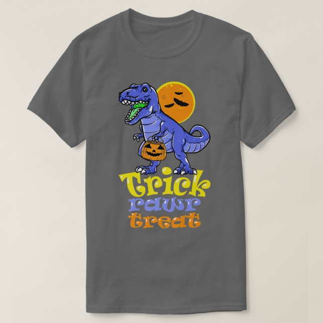 Camiseta Trick Rawr Treat Dinosaur Tre Toddler Boys Hallowe (Diseño del anverso)