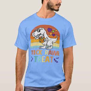 Camiseta Trick Rawr Treat Dinosaur Trex Toddler Boys Hallow