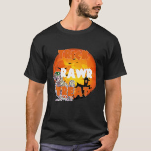 Camiseta Trick Rawr Treat Mummy Dinosaur T Rex Halloween