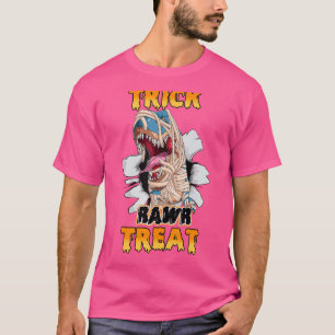 Camiseta Trick Rawr Treat Rex Dinosaur Mummy Boys Halloween
