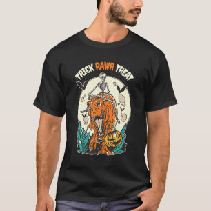 Camiseta Trick Rawr Treat T Rex Dinosaur Y Skeleton Hallo