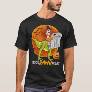 Camiseta Trick Rawr Tret Corgi Ride Dinosaur Halloween