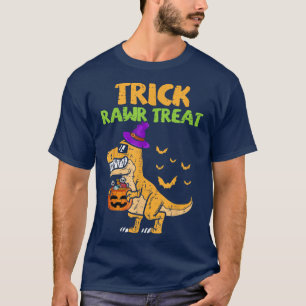 Camiseta Trick Rawr Tret Dinosaur Tre Witch Pumpkin Funny