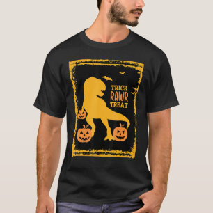 Camiseta Trick Rawr Tret Funny T Rex Dinosaur Halloween Ba