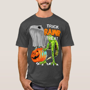 Camiseta Trick Rawr Tret Halloween Dinosaur Tre Boys Toddl
