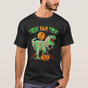 Camiseta Trick Rawr Tret Halloween Dinosaur Trex Boys Todd