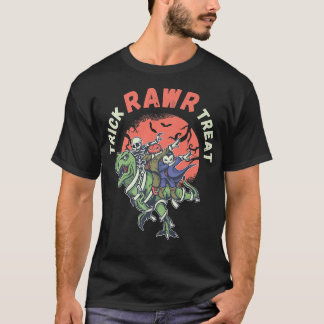 Camiseta Trick Rawr Tret Skeleton Trex Dino Premium