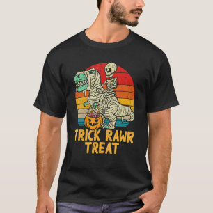 Camiseta Trick Rawr Tret Skeleton Trex Dino Toddler Boys H