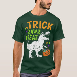 Camiseta Trick Rawr Tret T Re Dinosaur Pumpkin Basket Hall
