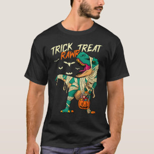 Camiseta Trick Rawr Tret T Rex Dinosaur Mummy Boys Funny H