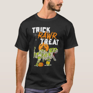 Camiseta Trick Rawr Tret T Rex Dinosaur Mummy Boys Funny H
