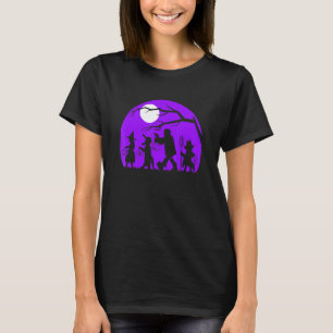 Camiseta Trick Retro Halloween O Trato Walk Moon Silhouett