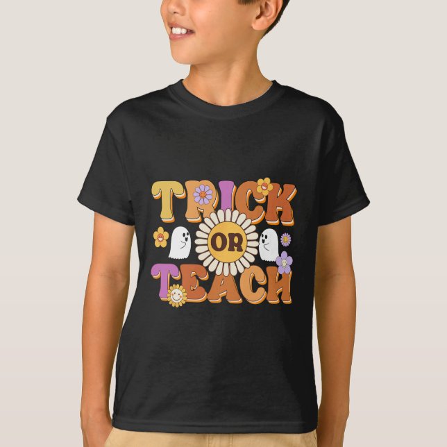 Camiseta Trick Retro O Enseñar A Profesora De Fantasma Hall (Anverso)