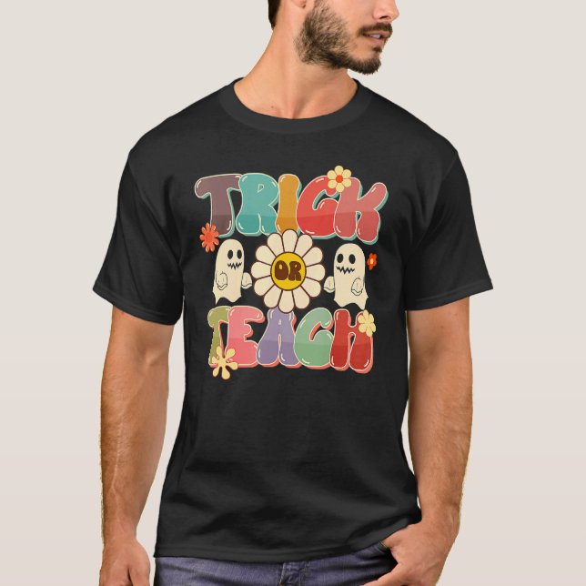 Camiseta Trick Retro O Enseñar A Profesora De Fantasma Hall (Anverso)