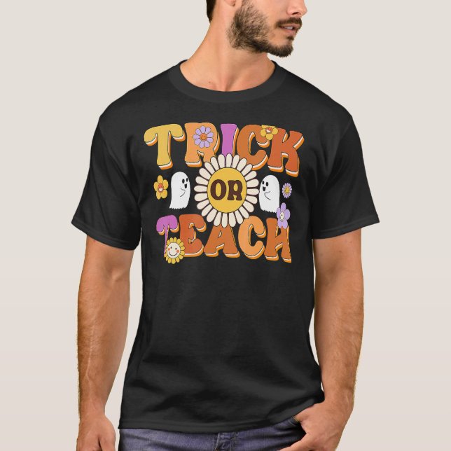 Camiseta Trick Retro O Enseñar A Profesora De Fantasma Hall (Anverso)