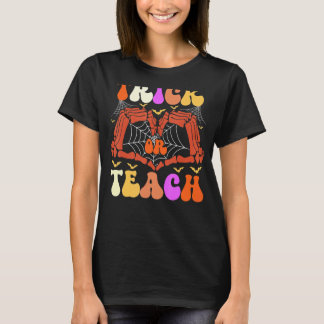 Camiseta Trick Retro O Teach Skeleton Hallower