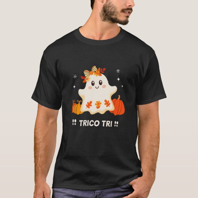 Camiseta Trico Tri Cute Halloween Spookeen Espana Fantasma  (Anverso)