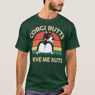 Camiseta Tricolor Corgi Butts me hace regalos de nueces par
