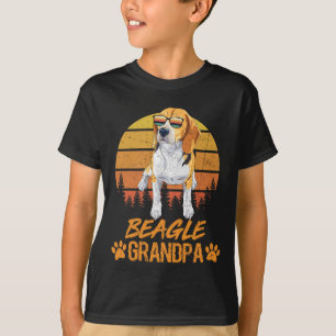 Camiseta Tricolor Perro Beagle Abuelo Paw Dad Day