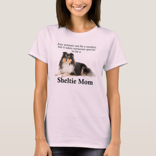 Camiseta Tricolor Sheltie Mom (Anverso)