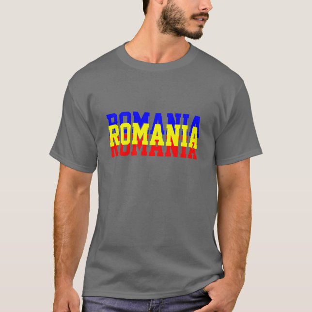 Camiseta tricolora de Rumania (Anverso)