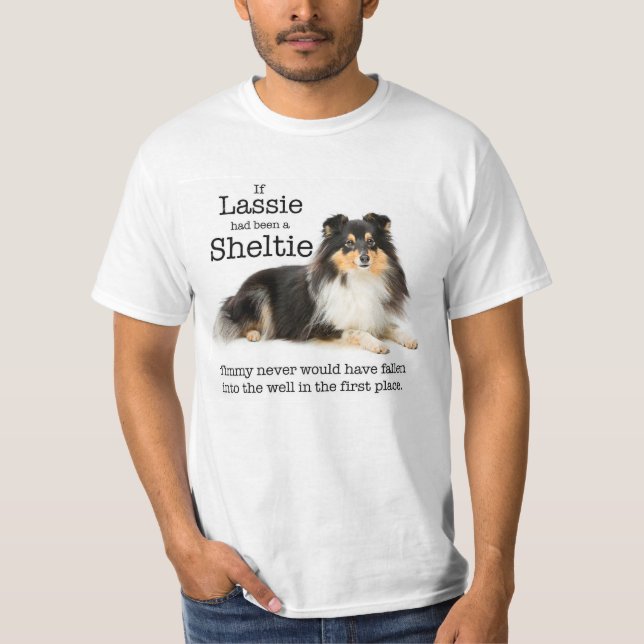 Camiseta tricolora de Sheltie de Timmy (Anverso)