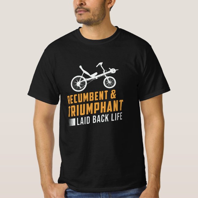 Camiseta Tricycle Recumbent & Triumphant Laid Back Life (Anverso)