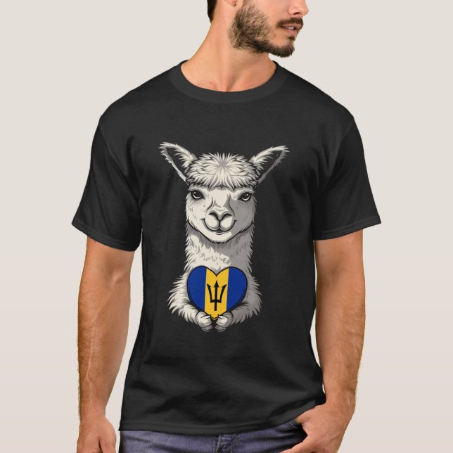 Camiseta Trident Barbados Alpaca Bajan Roots Bajan Orgullo  (Anverso)