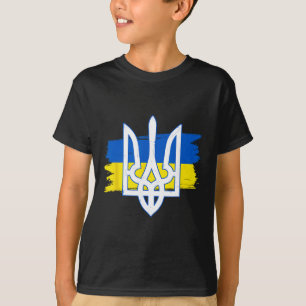 Camiseta Tridente de la bandera de Ucrania - Tryzub patriót