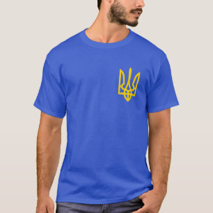 Camiseta Tridente de oro de Ucrania azul