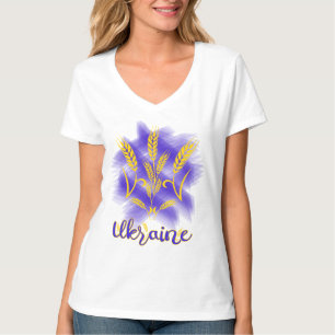 Camiseta tridente ucraniano hecho de espiga de trigo