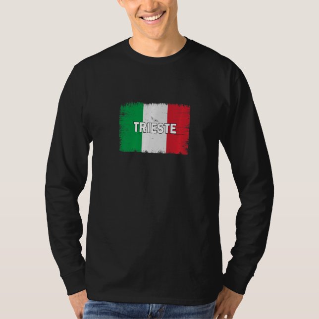 Camiseta Trieste, Italia, ciudad con bandera italiana (Anverso)