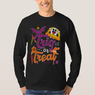 Camiseta Trig  Joke Halloween Trick Or Treat  Math Teacher
