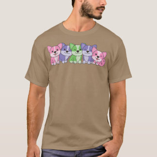 Camiseta Trigender Flag Pride Lgbtq Dog Trigender Corgi 