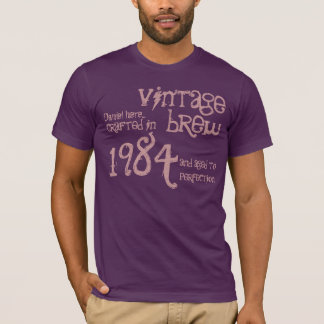 Camiseta trigésimo Burdeos 1984 del Brew del vintage del
