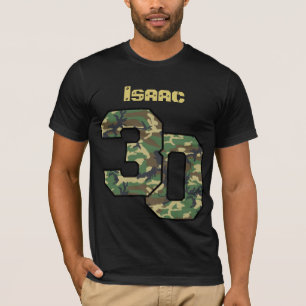 Camiseta trigésimo Nombre de encargo V034 del camuflaje de